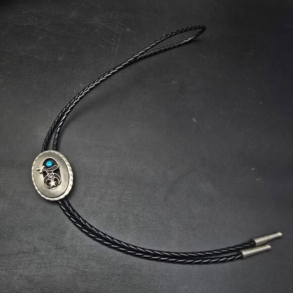 Masonic Bolo Slide Pendant Necklace Black Cord - Picture 5 of 8